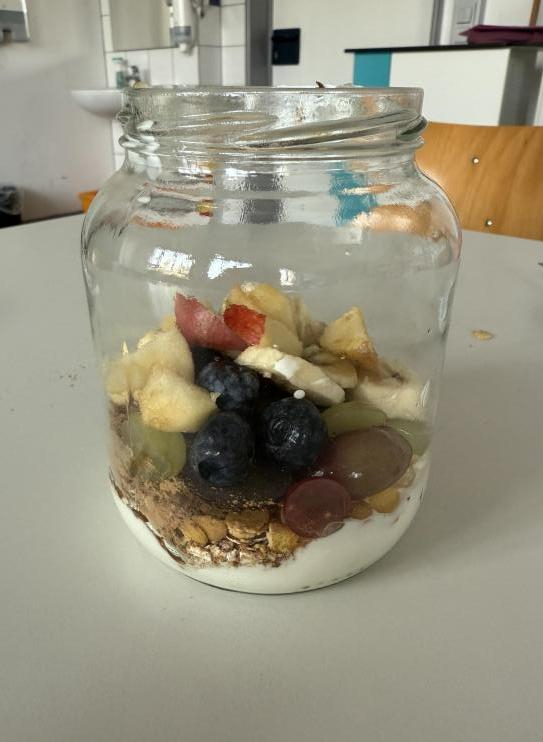 kochen obst muesli